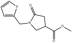 5-氧代-1-(噻吩-2-基甲基)吡咯烷-3-羧酸甲酯 结构式