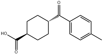 TRANS-4-(4-METHYLBENZOYL)CYCLOHEXANE-1-CARBOXYLIC ACID 结构式