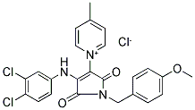 1-[4-(3,4-DICHLOROANILINO)-1-(4-METHOXYBENZYL)-2,5-DIOXO-2,5-DIHYDRO-1H-PYRROL-3-YL]-4-METHYLPYRIDINIUM CHLORIDE 结构式