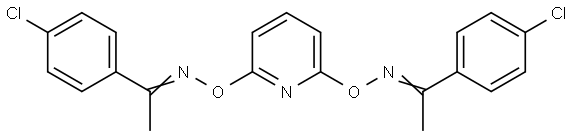 1-(4-Chlorophenyl)-1-ethanone O-[6-(([1-(4-chlorophenyl)ethylidene]amino)oxy)-2-pyridinyl]oxime 结构式