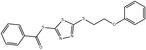 S-(5-[(2-PHENOXYETHYL)SULFANYL]-1,3,4-THIADIAZOL-2-YL) BENZENECARBOTHIOATE 结构式
