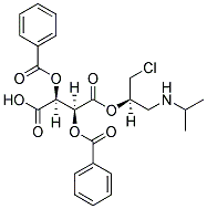2,3-Bis(benzoyloxy)-4-(2-chloro-1-[(isopropylamino)methyl]ethoxy)-4-oxobutanoic acid 结构式