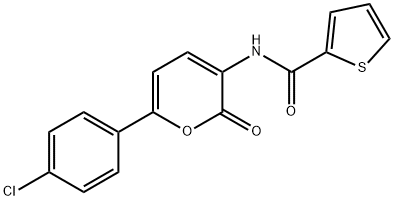 N-[6-(4-Chlorophenyl)-2-oxo-2H-pyran-3-yl]-2-thiophenecarboxamide 结构式