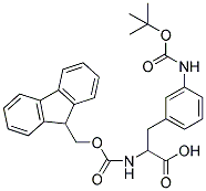 FMOC-D, L-PHE(3-NH-BOC) 结构式