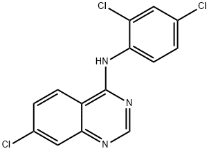 7-CHLORO-N-(2,4-DICHLOROPHENYL)-4-QUINAZOLINAMINE 结构式
