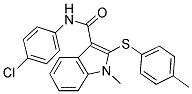 N-(4-CHLOROPHENYL)-1-METHYL-2-[(4-METHYLPHENYL)SULFANYL]-1H-INDOLE-3-CARBOXAMIDE 结构式