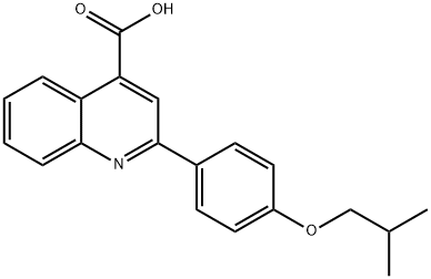 2-(4-异丁氧基苯基)-喹啉-4-羧酸 结构式