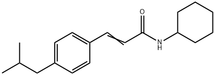 N-CYCLOHEXYL-3-(4-ISOBUTYLPHENYL)ACRYLAMIDE 结构式