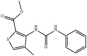 METHYL 3-[(ANILINOCARBONYL)AMINO]-4-METHYL-2-THIOPHENECARBOXYLATE 结构式