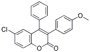 6-CHLORO-3(4'-METHOXYPHENYL)-4-PHENYLCOUMARIN 结构式