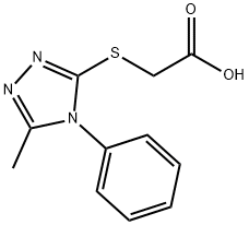 (5-甲基-4-苯基-4H-[1,2,4]三唑-3-基硫基)-乙酸 结构式