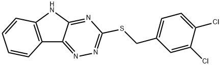 3,4-Dichlorobenzyl 5H-[1,2,4]triazino[5,6-b]indol-3-yl sulfide 结构式