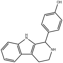 4-(2,3,4,9-四氢-1H-吡啶并[3,4-B]吲哚-1-基)苯酚 结构式