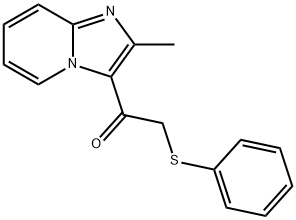 1-(2-甲基咪唑并[1,2-A]吡啶-3-基)-2-(苯硫基)乙-1-酮 结构式