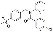 6-CHLORO-N-(4-(METHYLSULPHONYL)BENZYL)-N-(PYRIDIN-2-YL)PYRIDINE-3-CARBOXAMIDE 结构式