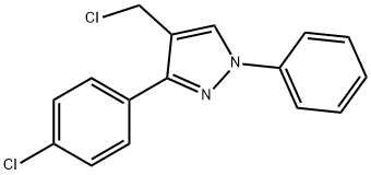 4-(氯甲基)-3-(4-氯苯基)-1-苯基1H吡唑 结构式