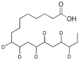氘代十八烷酸(9,10,12,13,15,16-D6) 结构式