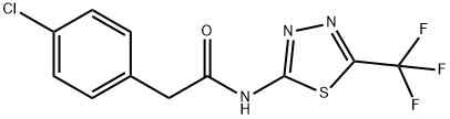 2-(4-CHLOROPHENYL)-N-[5-(TRIFLUOROMETHYL)-1,3,4-THIADIAZOL-2-YL]ACETAMIDE 结构式