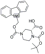 (R)-1-N-BOC-4-N-FMOC-2-PIPERAZINE CARBOXYLIC ACID 结构式