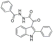 N'-(2-氧代-2-(2-苯基-1H-吲哚-3-基)乙酰基)苯酰肼 结构式