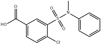 4-CHLORO-3-(METHYL-PHENYL-SULFAMOYL)-BENZOIC ACID 结构式