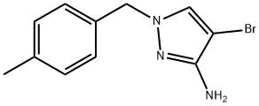 [4-溴-1-(4-甲苄基)吡唑-3-基]胺 结构式