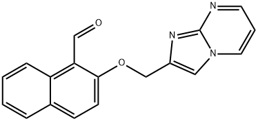 2-(IMIDAZO[1,2-A]PYRIMIDIN-2-YLMETHOXY)-1-NAPHTHALDEHYDE 结构式