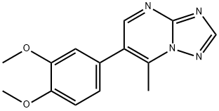 2-METHOXY-4-(7-METHYL[1,2,4]TRIAZOLO[1,5-A]PYRIMIDIN-6-YL)PHENYL METHYL ETHER 结构式