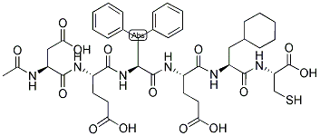 AC-ASP-GLU-DIF-GLU-CHA-CYS-OH 结构式