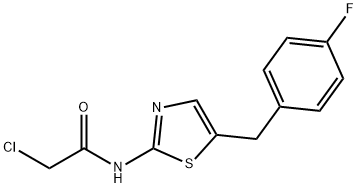 2-CHLORO-N-[5-(4-FLUORO-BENZYL)-THIAZOL-2-YL]-ACETAMIDE 结构式