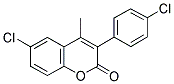 6-CHLORO-3(4'-CHLOROPHENYL)-4-METHYLCOUMARIN 结构式