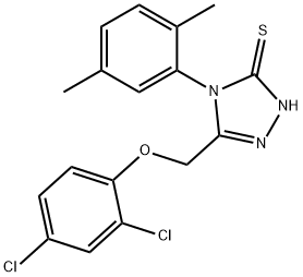 5-(2,4-DICHLORO-PHENOXYMETHYL)-4-(2,5-DIMETHYL-PHENYL)-4H-[1,2,4]TRIAZOLE-3-THIOL 结构式