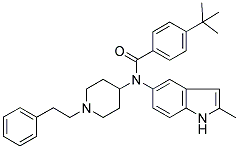 4-TERT-BUTYL-N-[2-METHYL-1H-INDOL-5-YL]-N-[1-(2-PHENYLETHYL)PIPERIDIN-4-YL]BENZAMIDE 结构式