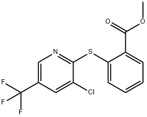METHYL 2-([3-CHLORO-5-(TRIFLUOROMETHYL)-2-PYRIDINYL]SULPHANYL)BENZENECARBOXYLATE 结构式