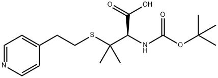 BOC-S-(2-(4-PYRIDYL)ETHYL)-DL-PENICILLAMINE 结构式