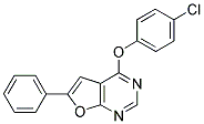 4-(4-CHLOROPHENOXY)-6-PHENYLFURO[2,3-D]PYRIMIDINE 结构式