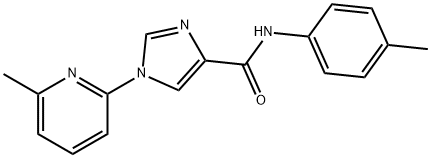 N-(4-METHYLPHENYL)-1-(6-METHYL-2-PYRIDINYL)-1H-IMIDAZOLE-4-CARBOXAMIDE 结构式