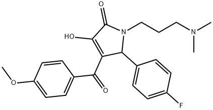 1-(3-(Dimethylamino)propyl)-5-(4-fluorophenyl)-3-hydroxy-4-(4-methoxybenzoyl)-1H-pyrrol-2(5H)-one 结构式
