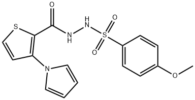 N'-(3-(1H-吡咯-1-基)噻吩-2-羰基)-4-甲氧基苯磺酰肼 结构式