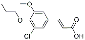 (2E)-3-(3-CHLORO-5-METHOXY-4-PROPOXYPHENYL)ACRYLIC ACID 结构式