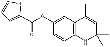 噻吩-2-羧酸(2,2,4-三甲基-1H-喹啉-6-基)酯 结构式