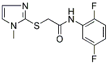 N-(2,5-DIFLUOROPHENYL)-2-[(1-METHYL-1H-IMIDAZOL-2-YL)SULFANYL]ACETAMIDE 结构式