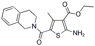 2-AMINO-5-(3,4-DIHYDRO-1H-ISOQUINOLINE-2-CARBONYL)-4-METHYL-THIOPHENE-3-CARBOXYLIC ACID ETHYL ESTER 结构式