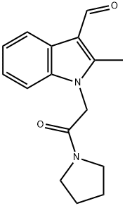 2-甲基-1-(2-氧代-2-(吡咯烷-1-基)乙基)-1H-吲哚-3-甲醛 结构式