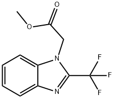 METHYL 2-[2-(TRIFLUOROMETHYL)-1H-1,3-BENZIMIDAZOL-1-YL]ACETATE 结构式