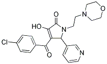 4-(4-CHLOROBENZOYL)-3-HYDROXY-1-(2-MORPHOLINOETHYL)-5-(PYRIDIN-3-YL)-1H-PYRROL-2(5H)-ONE 结构式