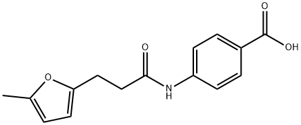 4-[3-(5-METHYL-FURAN-2-YL)-PROPIONYLAMINO]-BENZOIC ACID 结构式