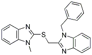 1-BENZYL-2-([(1-METHYL-1H-BENZIMIDAZOL-2-YL)THIO]METHYL)-1H-BENZIMIDAZOLE 结构式