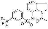 N-(1-ACETYL-2,3-DIHYDRO-1H-INDOL-7-YL)-3-(TRIFLUOROMETHYL)BENZENESULPHONAMIDE 结构式