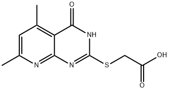 (4-羟基-5,7-二甲基-吡啶并[2,3-D]嘧啶-2-基磺酰基)-乙酸 结构式